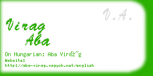virag aba business card